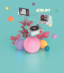 Mob Retro Kamera Bluetooth Hoparlör – Gri Rs-80-Gr1 - 3