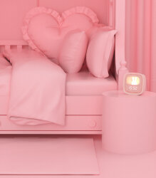 Mob Şeker Pembe Tavşan Masaüstü Saati ve Gece Lambası Bılly-Marsh-01 - 3