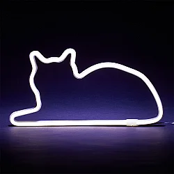 Mustard Sitting Cat Led Işık M11049B - 3