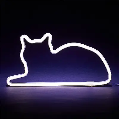 Mustard Sitting Cat Led Işık M11049B - 3
