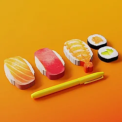 Mustard Sushi Bento Sticky Not Kağıdı ve Page Marker Seti M16252 Renkli - 2