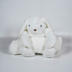 My Friend Toys Battaniyeli Beyaz Tavşan Peluş Oyuncak - 2