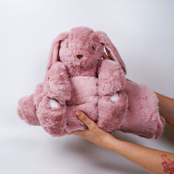 My Friend Toys Battaniyeli Pembe Tavşan Peluş Oyuncak - 5
