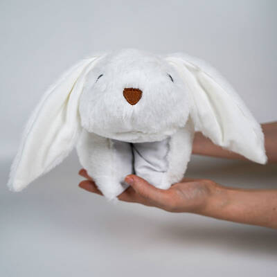 My Friend Toys Katlanır Tavşan Beyaz Peluş Oyuncak - 5