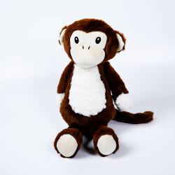 My Friend Toys Sallanan Kahve Maymun Peluş Oyuncak - 1