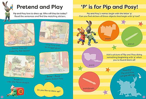 Nosy Crow Pip and Posy - Best Of Friends Sticker Activity Book - 3