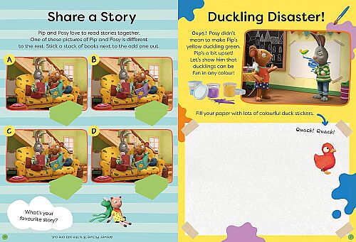 Nosy Crow Pip and Posy - Best Of Friends Sticker Activity Book - 4