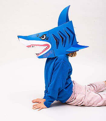 OMY XXL Karton 3D Maske - Sharky - 3