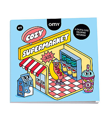 Omy Cozy Art Süpermarket Boyama Kitabı Coz02 - 1