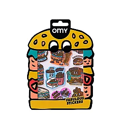 Omy Büyük Çıkartma - Burger Dekoru 15 - Omy