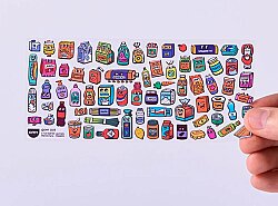Omy Sticker Butiği - Süpermarket Dekorasyonu 04 - 2