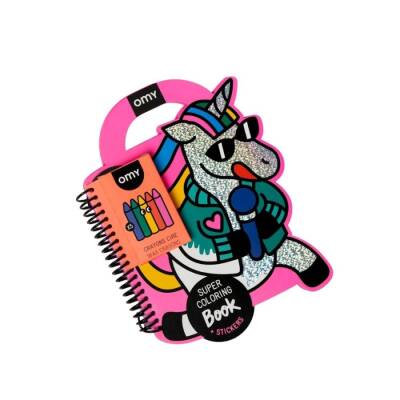 Omy Super Coloring & Stickers Book - Lily - 1