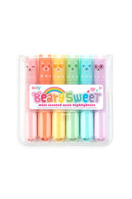 Ooly Beary Sweet Mini Kokulu 6'lı Highlighter 130-076 - 1