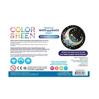Ooly Color Sheen Keçeli Kalem 12’Li Metalik Renkler 130-111 - 4