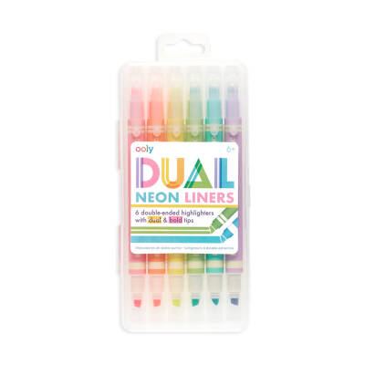 Ooly Dual Çift Uçlu Neon 6’lu Highlighter 130-078 - 1