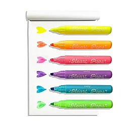 Ooly Heart Pops 6'lı Neon Highlighter 130-126 - 2