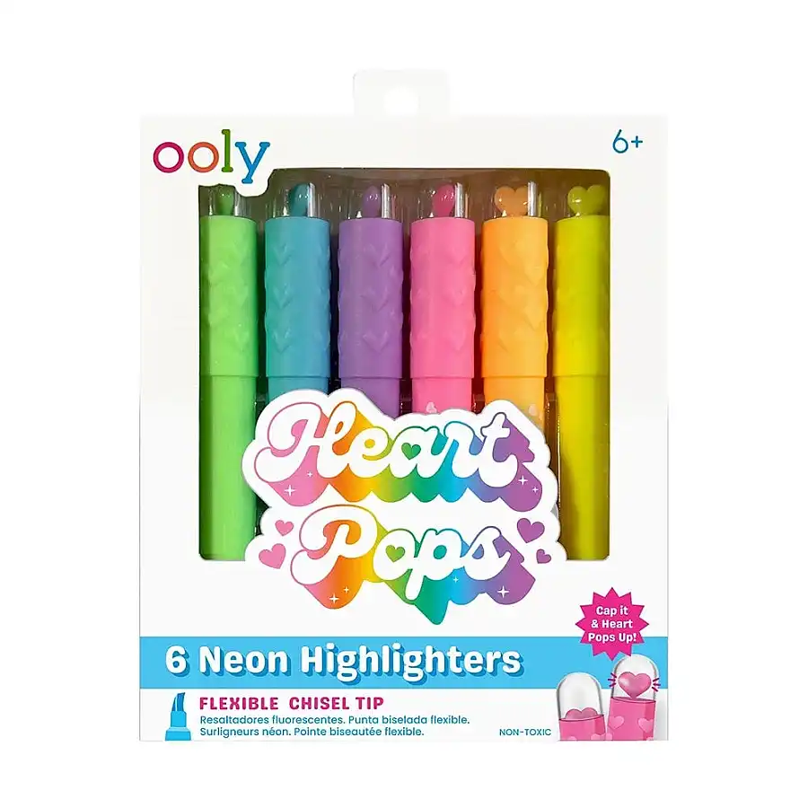 Ooly Heart Pops 6'lı Neon Highlighter 130-126