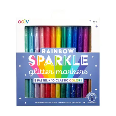 Ooly Rainbow Sparkle Simi 15’Li Keçeli Kalem 130-113 - 1