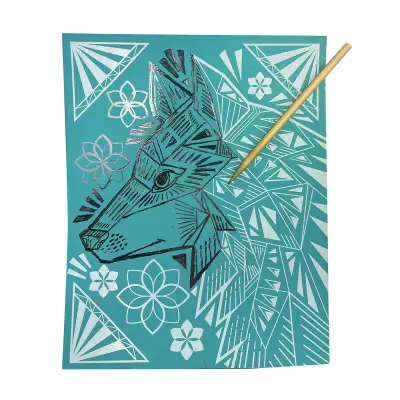 Ooly Scratch And Shine Sanat Seti - Geometric Animals 161-093 - 4