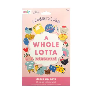 Ooly Stickiville Çıkartma Kitabı - A Whole Lotta Stickers! Dress Up Cats 120-215 - 1