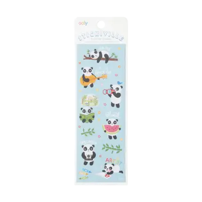 Ooly Stickville Çıkartmalar - Playful Pandas 120-088 - 1
