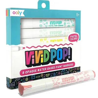 Ooly Vivid Pop Su Bazlı 8’Li Keçeli Kalem - Pastel 130-118 - 2