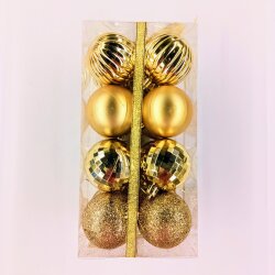 Orc Gold 16'lı Top Yılbaşı Ağaç Süsü N5 / 6016 - Orca