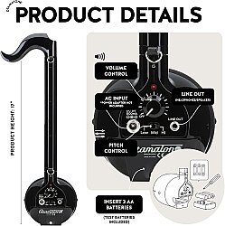 Otamatone English Deluxe Black - Orijinal Japon Tasarımı Elektronik Müzik Oyuncağı - 2