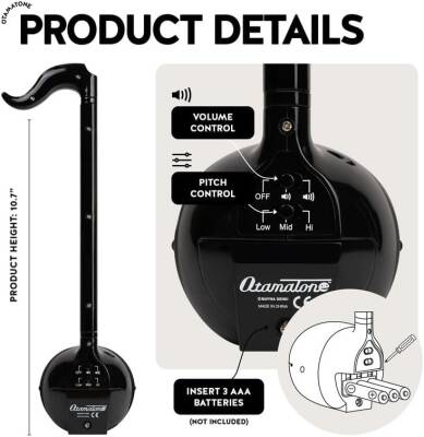 Otamatone Regular Black – Orijinal Japon Tasarımı Elektronik Müzik Oyuncağı - 2