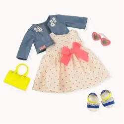 Our Generation Kıyafet - Deluxe Heart Print Dress Bd30246Z - Our Generation