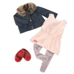 Our Generation Kıyafet - Jean Jacket & Fur Collar BD30212Z - Our Generation