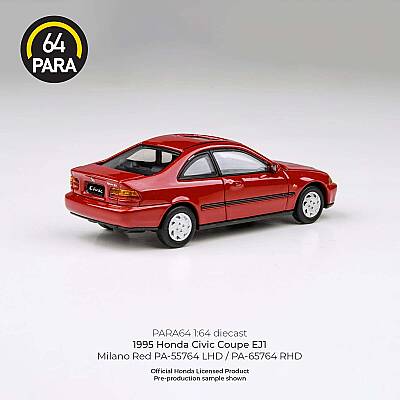 Para64 Honda Civic Coupe Ej1 1995 Milano Red PA-55764 - 4