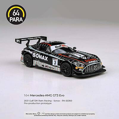 Para64 Mercedes AMG GT3 Evo 2021 Gulf 12hr Ram Racing Sonax Livery PA-55360 - 1