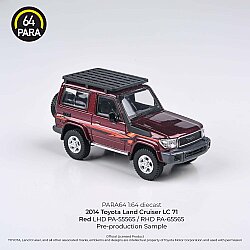 Para64 Toyota 2014 Land Cruiser 71 Short Wheels Base Red w/ Roof Rack Rhd PA-65565 - Para64
