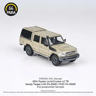 Para64 Toyota 2014 Land Cruiser Çift Kabin Pickup LC79 Sandy Taupe w/ Canopy Rhd PA-65681 - 1