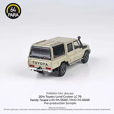 Para64 Toyota 2014 Land Cruiser Çift Kabin Pickup LC79 Sandy Taupe w/ Canopy Rhd PA-65681 - 3