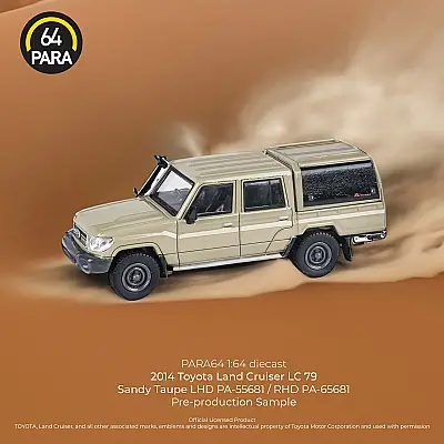 Para64 Toyota 2014 Land Cruiser Çift Kabin Pickup LC79 Sandy Taupe w/ Canopy Rhd PA-65681 - 5