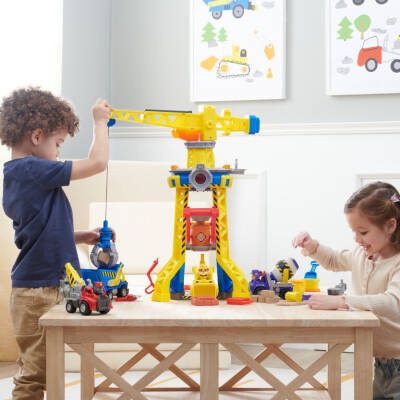 Paw Patrol Rubble and Crew Bark Yard Deluxe Buldozer İnşaat Kamyonu - 4