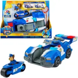 Paw Patrol Chase'in 2'si 1 Arada Dönüşebilen Işıklı Şehir Aracı ve Sesli Motosikleti 6060759 - 1