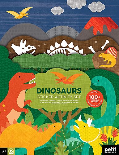 Petit Collage Çıkartma Aktivite Seti - Dinosaurs PTC120 - 1