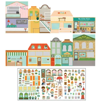 Petit Collage Çıkartma Aktivite Seti - My Little Town PTC182 - 2