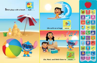 Pi Kids Disney Baby Mickey Mouse, Minnie, Frozen, Moana, and More! - First Word Adventures: Point, Match, Listen, and Learn! 30-Button Sound - 3