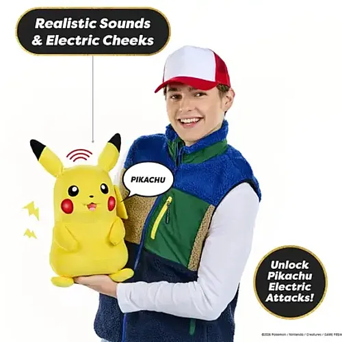 Pikachu RealFX Elektronik Kukla 50 cm - 5