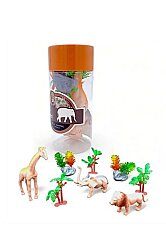 C Toys Vahşi Hayvanları Set Silindir Kutulu - 2