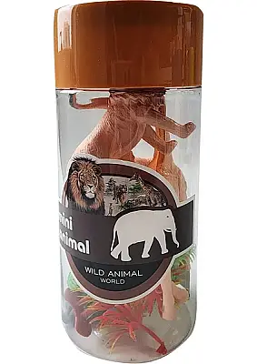 C Toys Vahşi Hayvanları Set Silindir Kutulu - 3