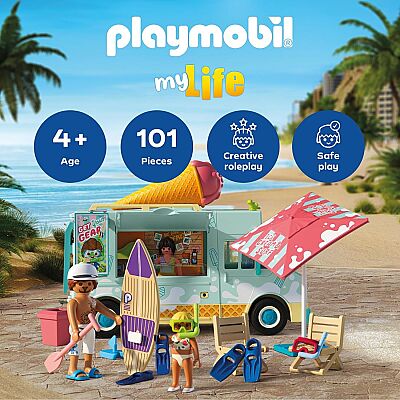 Playmobil Sörf Dükkanı Olan Dondurma Kamyonu 71904 - 4