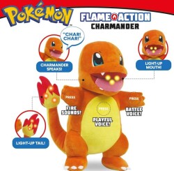 Pokemon Charmander Sesli & Işıklı Pelüş Figür POK/97770 - 4