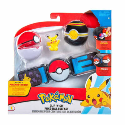 Pokemon Clip 'N' Go Pokeball Kemer ve Figür Seti - Pikachu - 7 POK/PKW0080 - 1