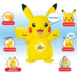 Pokemon Pikachu Sesli & Işıklı Pelüş Figür POK/97834 - 2