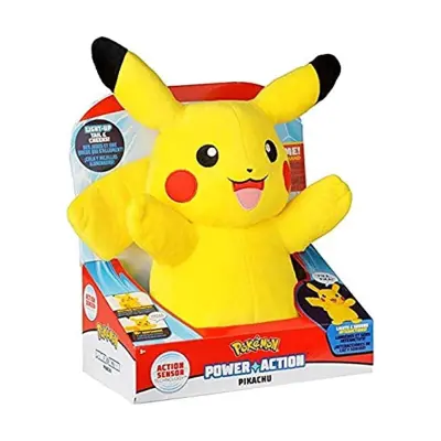 Pokemon Pikachu Sesli & Işıklı Pelüş Figür Pok/97834 - 1